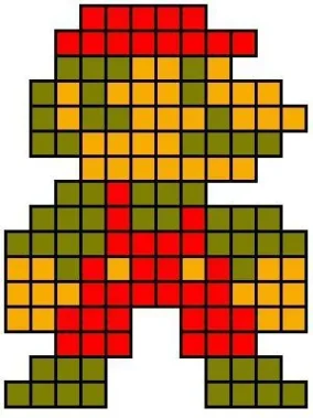8 Bit Mario Pixel Art 1