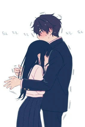 Anime Boy And Girl Hugging 0