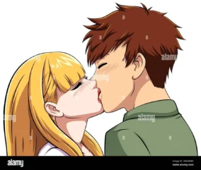 Anime Boy And Girl Kissing 0