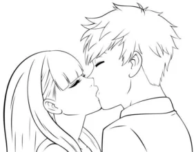 Anime Boy And Girl Kissing 1