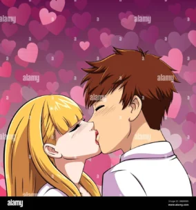 Anime Boy And Girl Kissing 2