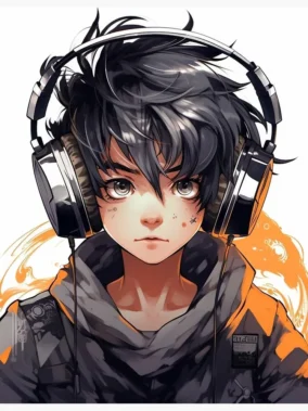 Anime Boy With Headphones 1