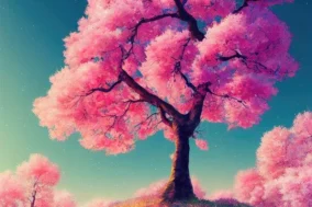Anime Cherry Blossom Tree 0
