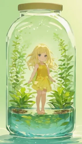 Anime Girl In A Jar 0