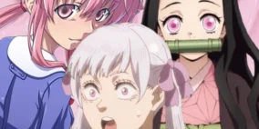 Anime Girl Pink Hair Pink Eyes 0