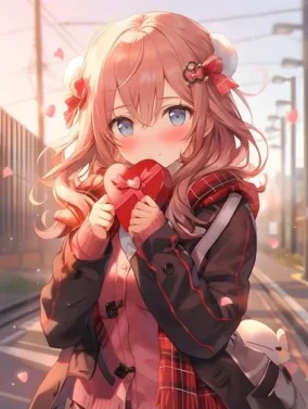 Anime Girl Valentines Day 0