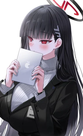 Anime Girl With Black Hair And Red Eyes 4