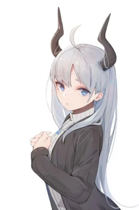 Anime Girl With Horns 4