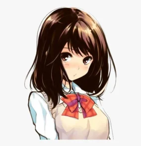 Anime Girl With Short Brown Hair 0