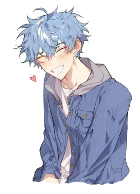 Anime Guy With Blue Hair 2