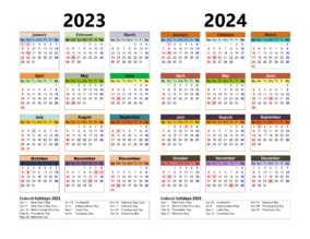 August 2023 To May 2024 Calendar Printable 5