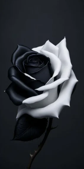 Black And White Rose Wallpaper 0