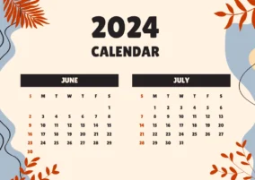 Calendar July 2024 Through June 2024 4