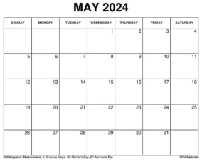 Calendar May 2023 To May 2024 6