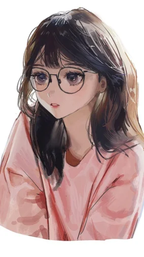 Cute Anime Girl With Glasses 3