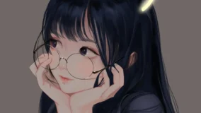 Cute Anime Girl With Glasses 4
