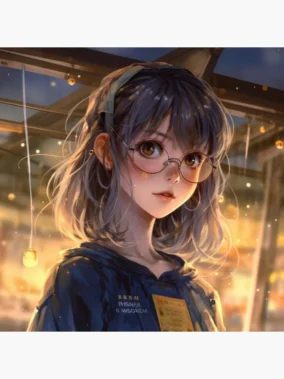 Girl With Glasses Anime 3