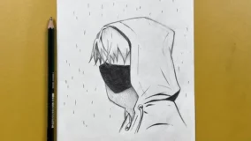 Hoodie Anime Boy Drawing 0