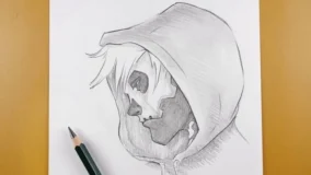Hoodie Anime Boy Drawing 3