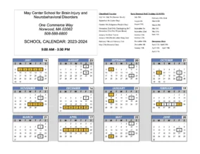 May Center School Calendar 2023 2024 1