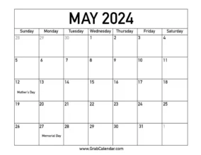 May Day 2024 Calendar 0