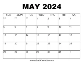 May Day 2024 Calendar 1
