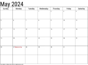 May Day 2024 Calendar 4