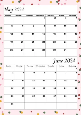May June July Calendar 2024 4