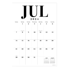 Monthly Calendar July 2024 June 2025 3