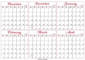 November 2023 To May 2024 Calendar 2