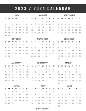 October 2023 To May 2024 Calendar 5