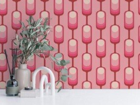 Pink Retro Wallpaper 1