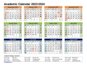 September 2023 May 2024 Calendar 2