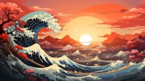 The Great Wave Off Kanagawa Wallpaper 2