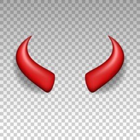 devil horns transparent background 4