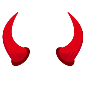 devil horns transparent 3