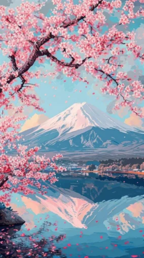 Background Cherry Blossoms Wallpaper 4