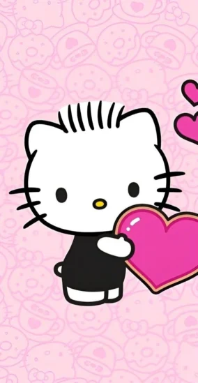Hello Kitty Matching Wallpaper Heart 2